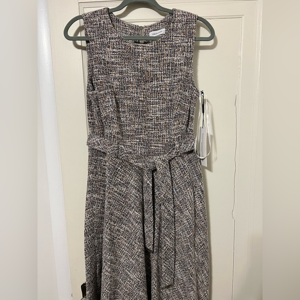 Calvin Klein Tweed Midi Dress